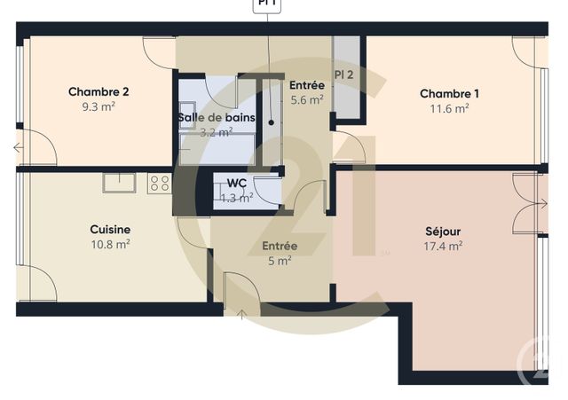 Appartement T3 à vendre - 3 pièces - 66,17 m2 - Yerres - 91 - ILE-DE-FRANCE